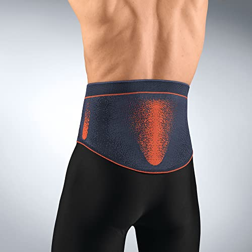 SPORLASTIC – VERTEBRADYN SUPREME Rückenstützgürtel gerade – Orthopäd. Rückenbandage mit AIR-MATRIX Silikonpelotte zur Unterstützung der Lendenwirbel – LWS-Orthese mit 3D-Gestrick – Orange Größe XXL