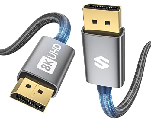 Silkland VESA Certified Displayport Cable 1.4 3M Support 8K@60Hz, 4K@144Hz, 2K@240Hz, HBR3 32.4Gbps, HDR, DSC 1.2, G-Sync & Free-Sync, Display Port Lead 1.4 for Gaming Monitor, Graphics Card