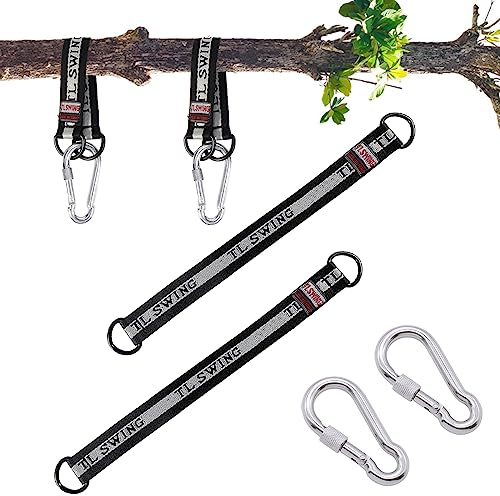 Tarocat Hängematte Befestigung, 24cm Schaukel Befestigung, Hängesessel Schaukelaufhängung, Hängematte Gurte, 2 Stabilen Karabinern und 2 D-Ringen, Gurte für Schaukel, Hält bis zu 150kg
