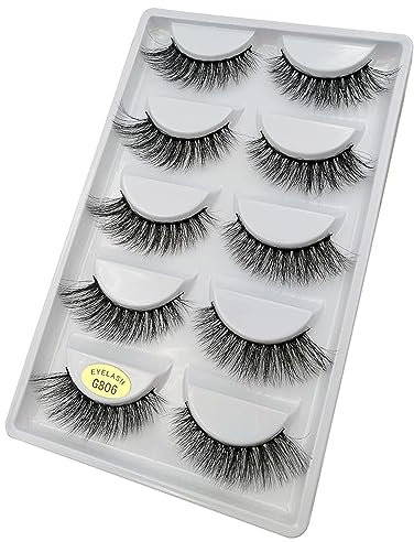 Wimpern Fake Lashes 3D Natural Cat Eye Lashes Schwarz Lange Künstliche Wimpern G806 Falsche Wimpern mit Unsichtbares Band Wiederverwendbar