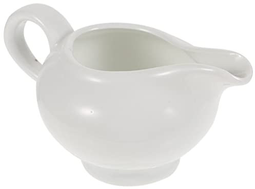 Bote de salsa de cerámica Taza de salsa de cerámica Crema de cerámica con asa Jarra de salsa Taza de salsa de café Dispensador de salsa Crema Plato de azúcar Salsa Cuenco de inmersión D (Size : 12.5X