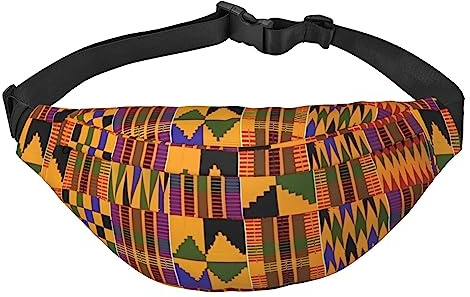 Gürteltasche mit afrikanischem Ethno-Muster für Männer und Frauen, Gürteltasche, verstellbare Hüfttasche für Reisen, Wandern, Laufen, Bauchtaschen