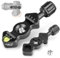 Mini Fish Bone Style Quick Release Clamp with 3/8-1/4 Screw Adapter for Tripod Head Compatible with Arca Style Plate