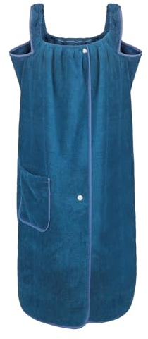 Women's Towel Wrap with Straps Coral Fleece Highly Absorbent Shower Towel Quick-Drying Wearable Bath Robe Shower Spa Beach Gym Towelling Robe Cover-Up Bath Skirt Dressing Gown Sling Body Wrap Pajamas