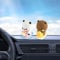 2 Stück Wackelfigur Auto, Bubu Dudu Kawaii Deko, Bubu Dudu Figur, Niedliche Armaturenbrett Auto Dekorationen, Interieur Autozubehör, Panda-Bär-Figur, Wackelkopf Car Geschenk, Schreibtischdekoration
