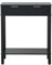 60cm Wooden Console Table for Hallway Slim, Modern Living Room Black Entryway Table, 2 Drawers Narrow Entrance Hall Table with Storage Shelf