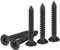 DTGN 100Pcs #6x1 Flat Head Wood Screws, Carbon Steel Phillips Self Tapping Screws - Good for Woodworking, Furniture - Black