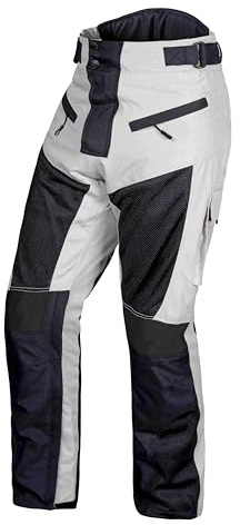 CE - Pantalones de motocicleta de malla para hombre, pantalones de motocross, color gris verano