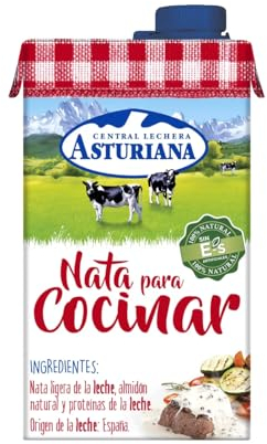Productos Refrigerados - Nata Líquida Central Lechera Asturiana para Cocinar y Montar (200ml, 500ml, 1L) Tradicional, Sin Lactosa y Sin Gluten (3 CAJAS, Nata para Cocinar 500ml)