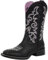 J's.o.l.e Stivali da cowboy da donna, stile western, metà largo, punta quadrata, stivali da cowgirl, per equitazione, scarpe ricamate, Nero , 40 EU