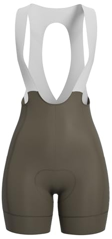 LAMEDA Fahrradhose Damen Gepolsterte Kurz Trägerhose Fahrrad Sommer Bib Shorts Atmungsaktiv Elastisch Radhose mit Sitzpolster für Radfahren Rennrad Grau L