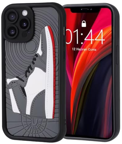 Zaqiaomi Cool Luxury Phone Case for iPhone 13 Pro Case for Boys,Men 3D Classic Sneaker Design,Street Aesthetic Shockproof Designer Cases Compatible with iPhone 13 Pro Gray