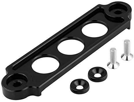 AOWINHIT Anodized Aluminum Car Racing Battery Tie Down Hold Bracket Lock for CRX 1988-2000, Precise Machined, Aircraft (Black),Hair Care and Styling