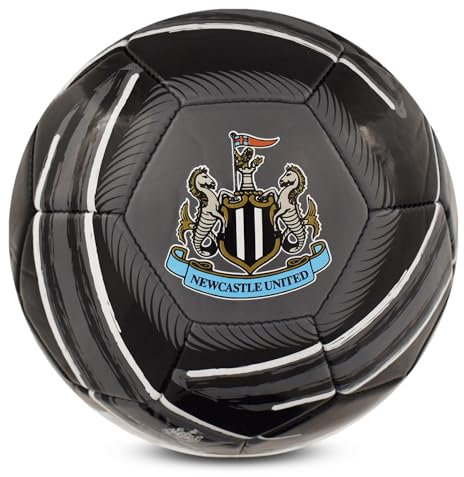 Hy-Pro Offiziell lizenzierter Newcastle United FC Cyclone Fußball, Größe 5, NUFC, Training, Match, Merchandise, Sammlerstück für Kinder und Erwachsene, Schwarz