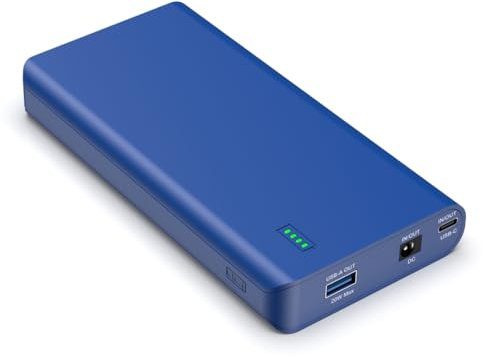 Talentcell Power Bank, batteria agli ioni di litio, 19200 mAh, 69,12 Wh, uscita DC 12 V/5 V e USB-C PD 30 W in/out per smartphone, laptop, notebook, striscia luminosa a LED, fotocamera e molto altro
