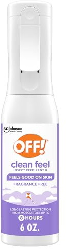 Off! Clean Feel Insect Repellent Misting Spray, Fragrance-Free Picaridin Bug Spray for Lasting DEET-Free Protection from Mosquitoes and Ticks, 6 oz