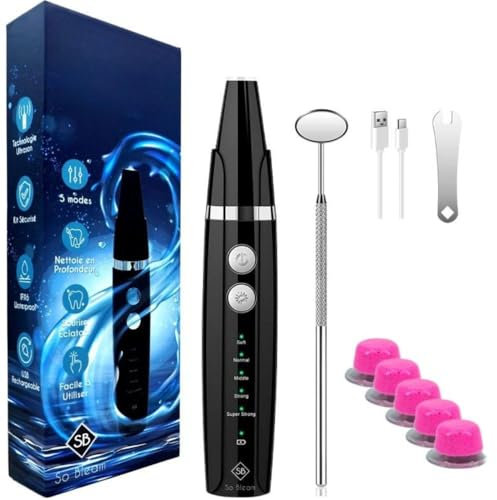 Kit Détartrage anti tartre So Bleam™ / Nettoyage Dentaire / 5 capsules pour blanchiment dentaire & polissage/dent blanche/Haleine fraiche/soins dentaires professionnel