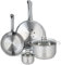 ELO 9875950 Batterie de cuisine 4 pièces, Ensemble de 2 Poêles de cuisson 24 et 28 cm et 2 faitouts 12 et 20 cm Elo Profi Brillant, inox, induction