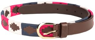Rydale Leather Polo Belt Unisex Trouser Belt Mens, Ladies Equestrian Country Embroidered Accessory