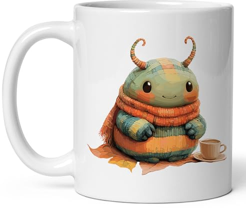 Cool Coffee Mugs Caterpillar Drinking Cups Personalised Ceramic Cup for Men Home 330ml