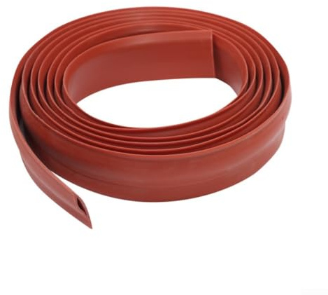 Bande décorative en PVC TPE - 6 m - Moulure flexible - Pour coins, courbes, portes, fenêtres - Rouge - Noir - Gris (rouge)