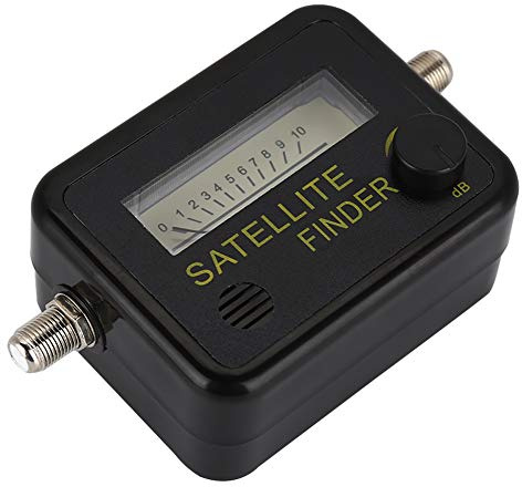 BONKZEBU Digital Satellite Finder Extremely Sensitive Meter Illuminated Display Lightweight Pocket Size for Quick Dish Alignment for Hobbyists ABS+Metal Black Yellow