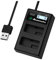 LP-E8 Battery Charger,Powerextra USB Charge with LCD Display for Canon Rebel T3i, T2i, T4i, T5i, Canon EOS 550D, EOS 600D, EOS 650D, EOS 700D, Kiss X5,X4,Kiss X6 Digital Camera