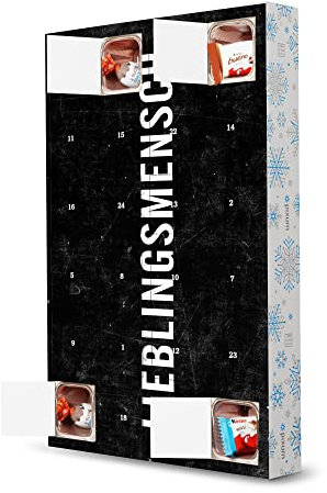 Adventskalender mit Produkten von Kinder® LIEBLINGSMENSCH artboxONE Adventskalender Typografie