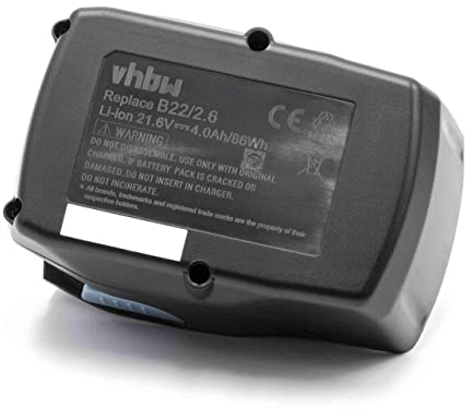vhbw Batteria compatibile con Hilti VC 5-A22 attrezzi da lavoro (4000mAh, 21,6V, Li-Ion)