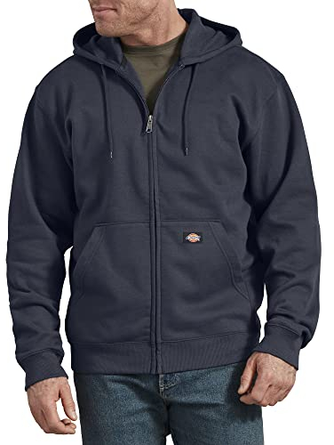 Dickies Herren Full Zip Hoodie Fleece-Jacke, Dunkles Marineblau, Medium