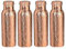 Lot de 4 bouteilles d'eau en cuivre pur pour les bienfaits ayurvédiques (sans articulation et anti-fuite) 900 ml