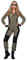 WILBERS & WILBERS W4902-42+B02531 grün-schwarz Damen Kampfpilot Fliegerkombi Overall mit Brille Gr.42