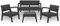 Shaf - Miami | Lounge Gartenmöbel Set 4 Personen | Balkonmöbel Set für Terrasse oder Garten - Graphit