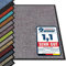 etm | Paillasson, Tapis d'entrée | Antidérapant, Couleur Unique | Produit de qualité | Tapis d'entrée Lavable | Gris, 90 x 150 cm