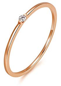 KnSam 18 Karat (750) Rotgold Ring Diamant Eheringe 750 Geeignet Für Alle Arten Von Geschenken Rose Gold