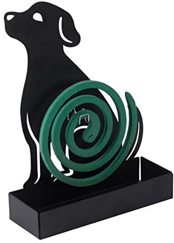 Baroni Porta Zampirone in Metallo Cane Nero. Portazampirone da interno o da esterno 14x5x19 cm
