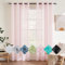 EMEMA 2er Set Sheer Voile Vorhang mit Ösen Transparente Gardine aus Voile Polyester Ösenschal Transparent Wohnzimmer Luftig Dekoschal für Schlafzimmer 140 X 160 cm (B x H) Rosa