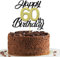 60th Birthday Cake Toppers,Black&Gold Glitter Cake Decorations,Happy 60th Cake Toppers for Men Women Birthday Themed Party,1PC