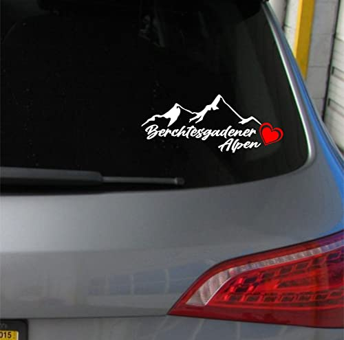myrockshirt BERCHTESGADENER Alpen Gebirge Deutschland Berg Aufkleber 20x10cm Berge Sticker Auto Gebirge Österreich Autoaufkleber Urlaub