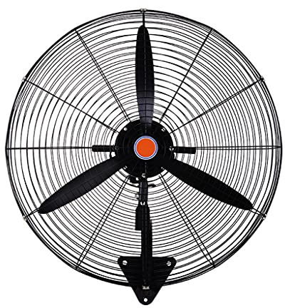 Air Wall Mount Fan, Industrie-Wandventilator, Hochleistungsmotor aus reinem Kupfer, drei Lüfterblätter, links und rechts oszillierender Schüttelkopfwinkel von ca. 90 °, 55 cm / 68 cm / 78 cm (ohne T