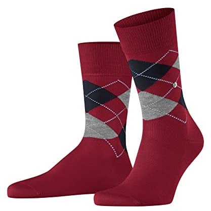 Burlington Herren Socken Manchester M So Baumwolle gemustert 1 Paar, Rot Passion 8048, 40-46