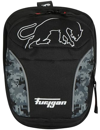Furygan Colt Evo 2 Pixel - Sacoche de Jambe Moto – 1,5L Étanche avec Bretelles Ajustables et Inserts Réfléchissants – Sacoche Cuisse pour Motard, TU EU