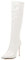 Bviennic Donna Appuntito Vernice Stivali Alti Zip Laterale Uomini Festa Tacco A Spillo Moda Stivali Equitazione Sposa Bianco Numero 43 EU-45Cn