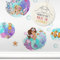 ANNA WAND Wandtattoo Sticker Kinderzimmer - 28 Wandsticker für Kinderzimmer Deko - Babyzimmer Wandaufkleber Mädchen Junge - Aufkleber KLEINE MEERJUNGFRAUEN mehrfarbig