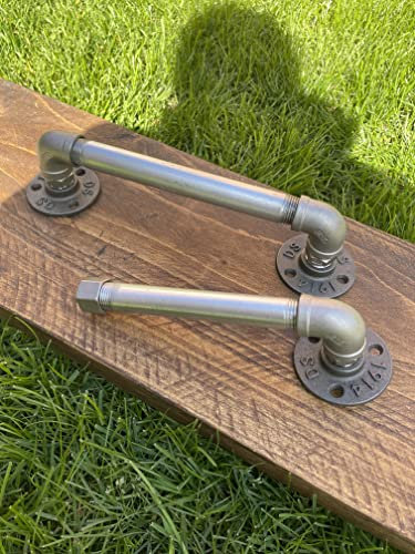 Wall mounted chunky stainless Steel chrome bar pipe industrial hand towel rail and toilet roll holder bathroom set handmade home decor