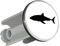 Huuraa Waschbeckenstöpsel Hai Silhouette Geschenk 4cm für Waschbecken Abflussstopfen Hai Geschenkidee