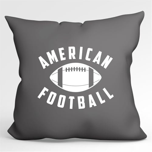 Huuraa Zierkissenbezug American Football Ball Geschenk 40x40cm Steel Grey Baumwolle American Football Dekoration