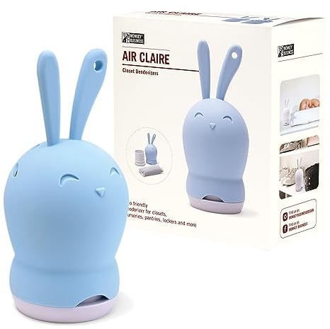 Monkey Business Geruchsbeseitiger/Luftreiniger für Schränke und kleine Flächen/Aktivkohle hält auch Schränke, Spinde und Sporttaschen frisch/Umweltfreundlicher Geruchsabsorber (blau)