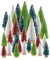 YHUIKXIN 35 Pièces Mini Sapin de Noel Petit Arbre de Noël Artificiel Mini avec Base en Bois Mini Sisal Arbres pour Décoration Noël Décoration de Table DIY(4.5/6.5/8.5cm)