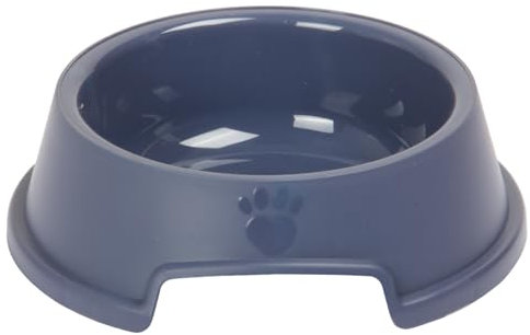Pet Bowl. (0.6L) Small Non-Slip Cat and Dog Feeding Dish. Strong Plastic Food & Water Bowl for Small Animals. (Single)